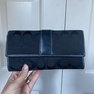 Coach Black Signature Wallet